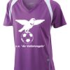  James & Nicholson Ladies' Running-T (paars/wit) Thumbnail